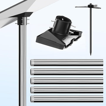 No - Dig Ground Anchor Pole Mount Kit for Starlink Gen 3 Dish - OrbiMars
