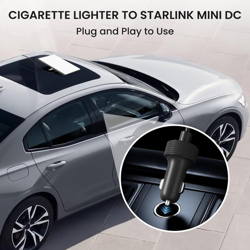 10FT Cigarette Lighter to DC Power Cable for Starlink Mini - OrbiMars