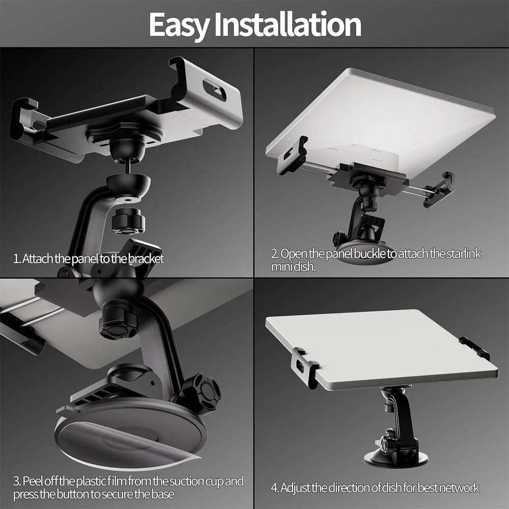 360° Adjustable Suction Cup Mount for Starlink Mini - OrbiMars