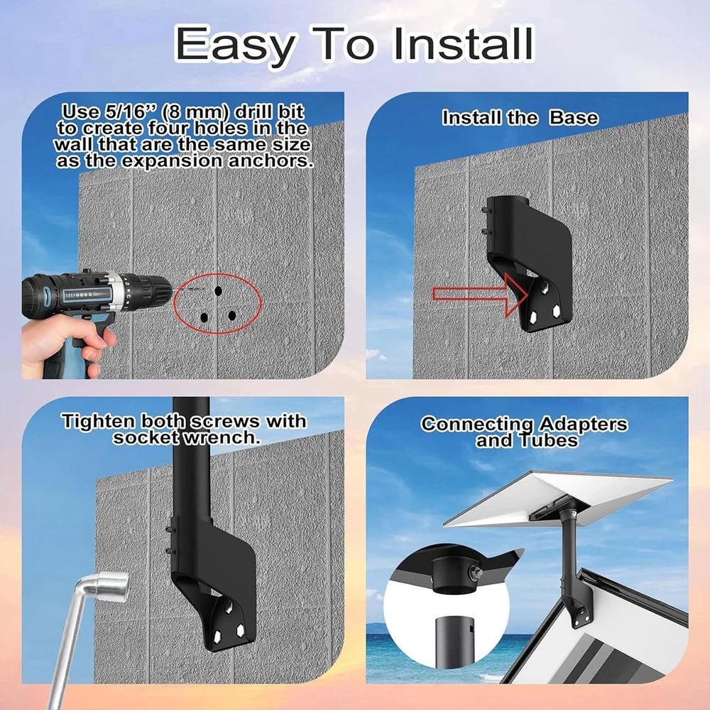 360° Adjustable Wall & Roof Mount Kit for Starlink Gen 3 - OrbiMars