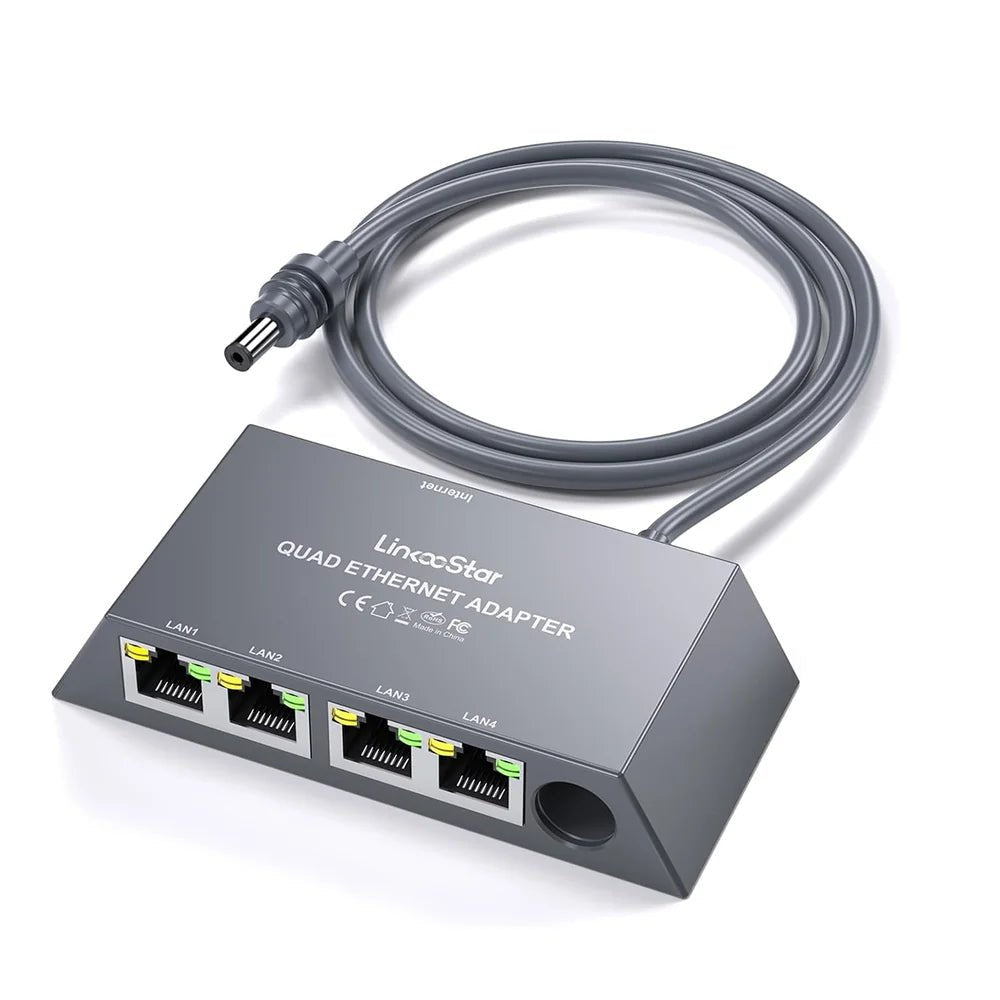 4 - Port Ethernet Adapter for Starlink Gen 3 / Mini – Connect Up to 4 Devices - OrbiMars