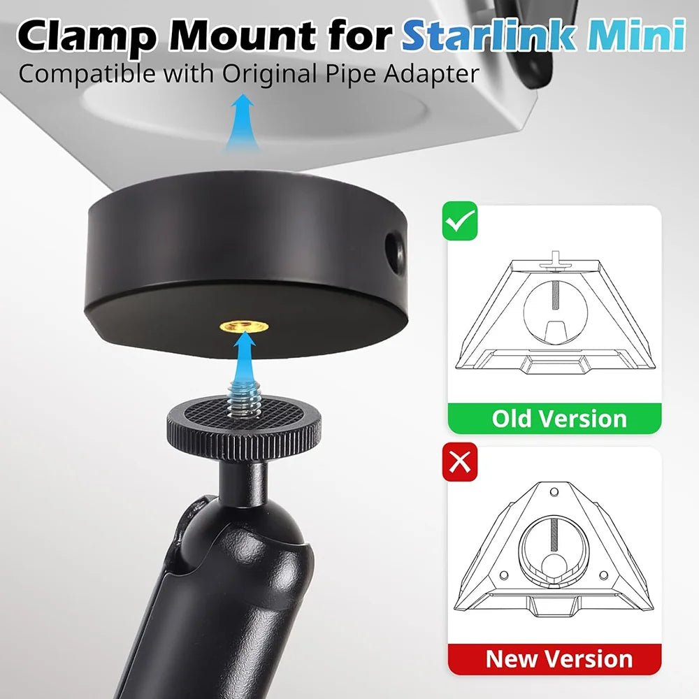 Adjustable Clamp Mount Kit for Starlink Mini Dish - OrbiMars