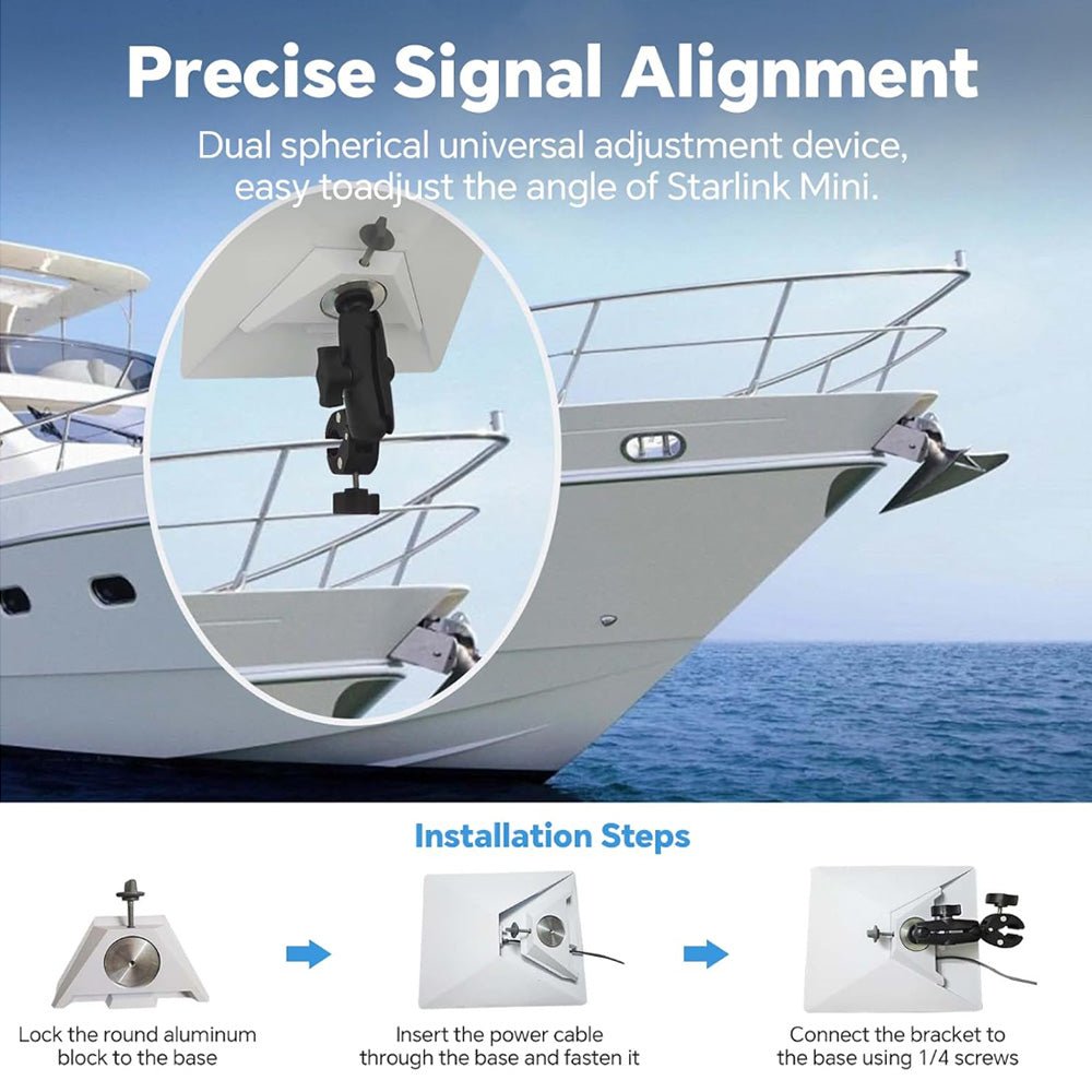 Adjustable Clamp Mount Kit for Starlink Mini Dish - OrbiMars