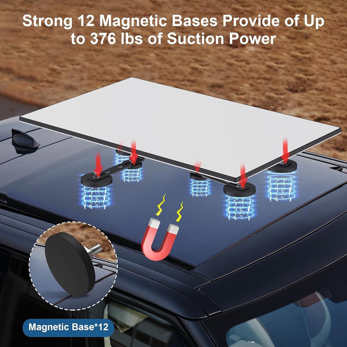 Adjustable Magnetic Roof Mounting Kit for Starlink Gen 3 - OrbiMars