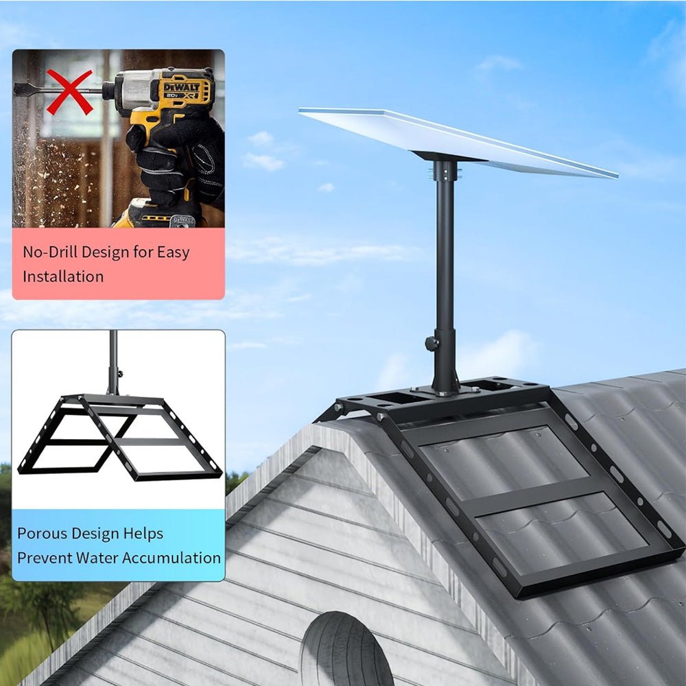 Adjustable Roof Ridge Mount Kit for Starlink Gen 3 Satellite Dish - OrbiMars