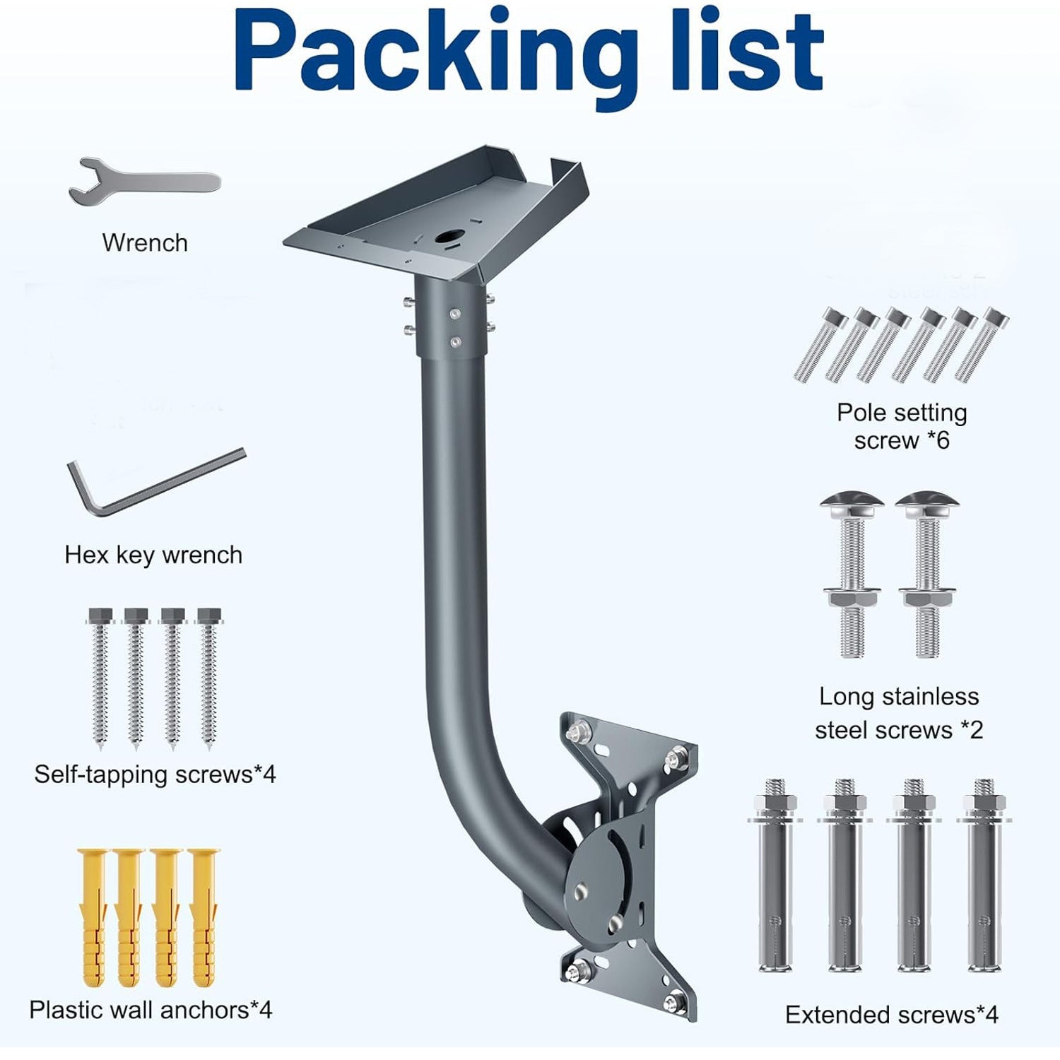 Adjustable Roof Wall Mount Kit V4 for Starlink Gen3 - OrbiMars