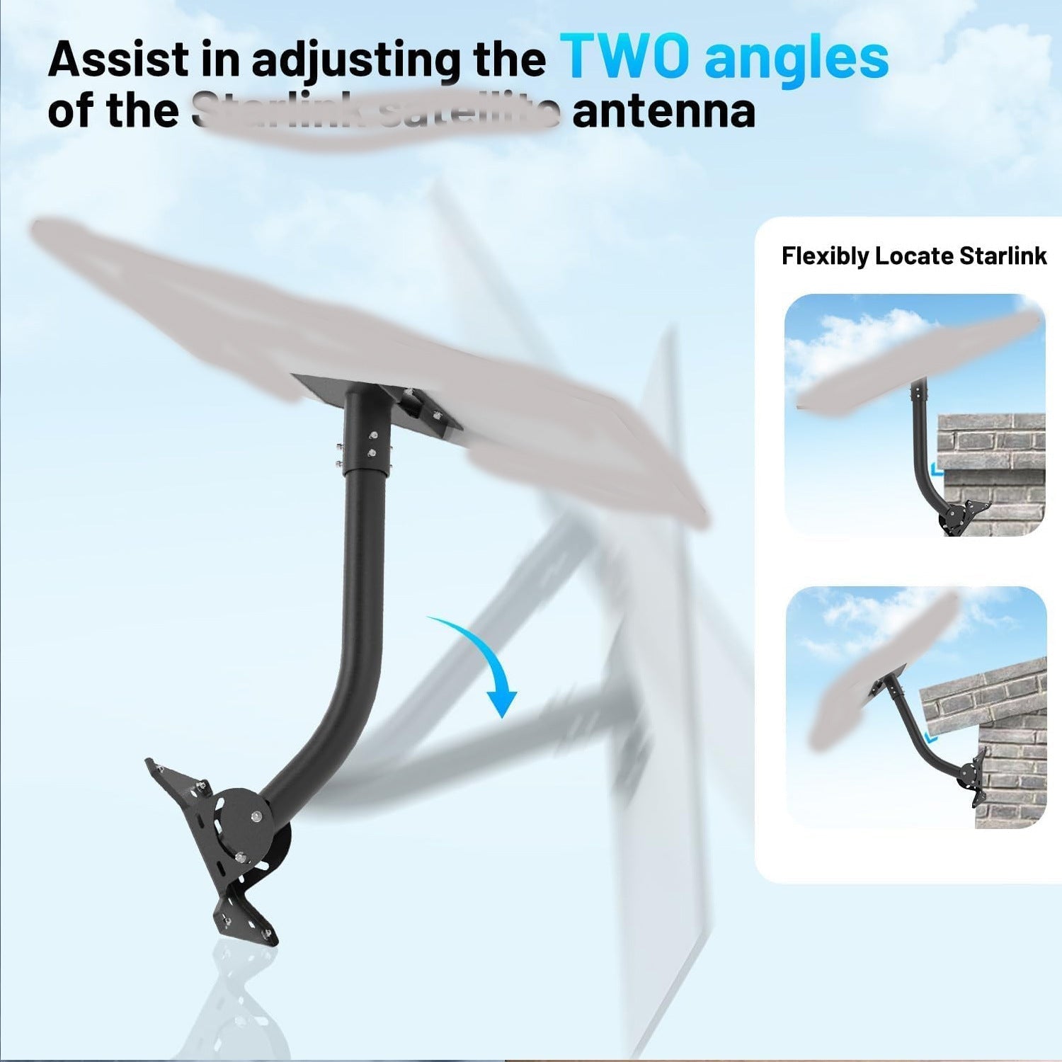 Adjustable Roof Wall Mount Kit V4 for Starlink Gen3 - OrbiMars