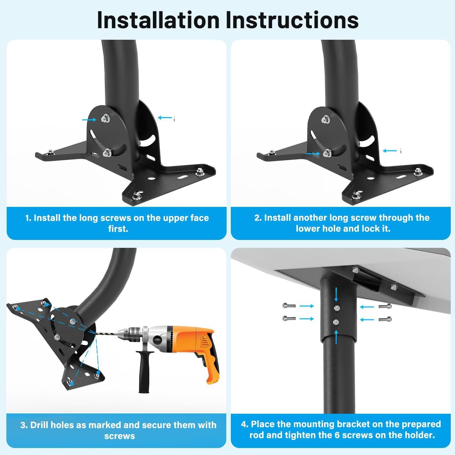 Adjustable Roof Wall Mount Kit V4 for Starlink Gen3 - OrbiMars