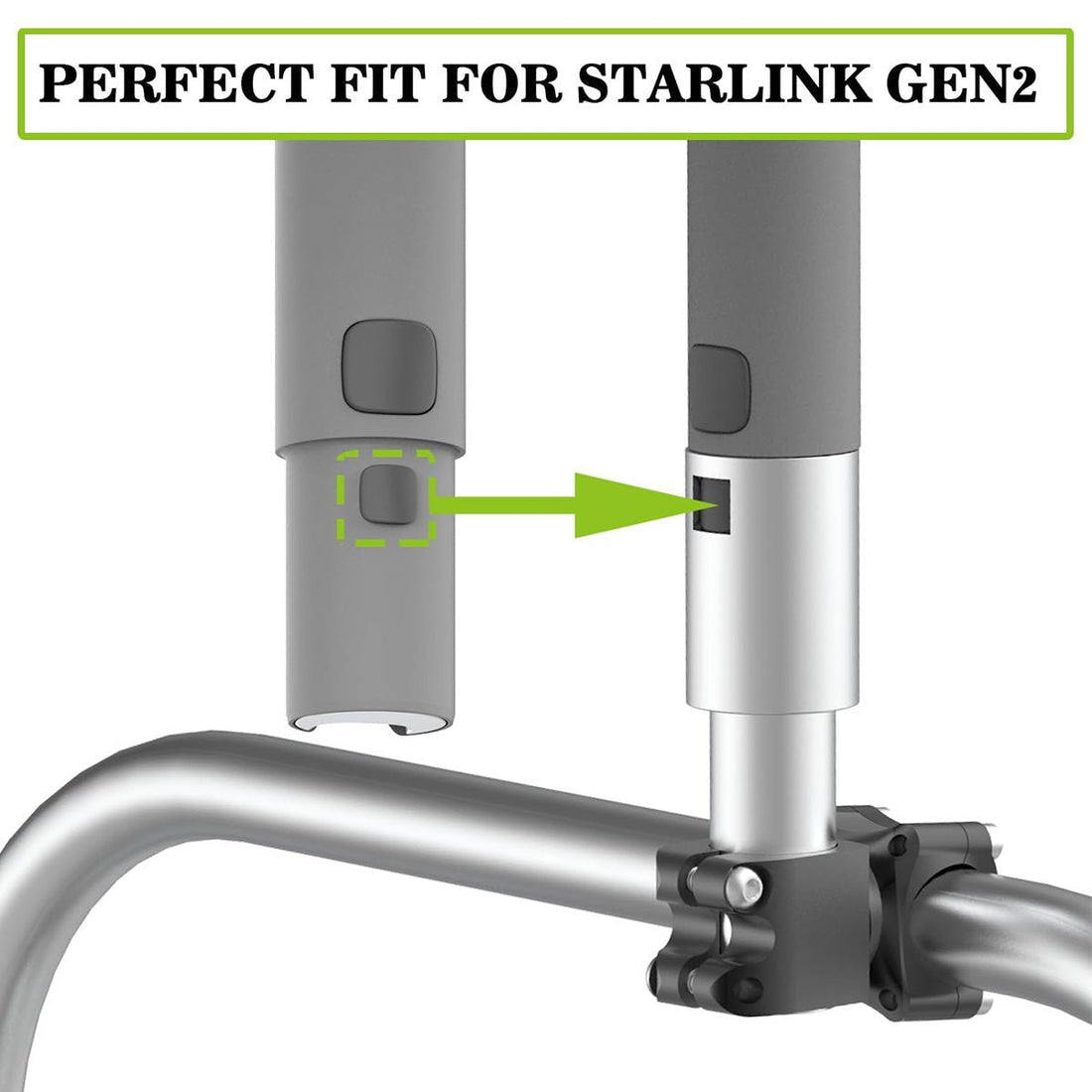 Alloy Starlink Mount with Pipe Adapter for Starlink Gen 2 - OrbiMars