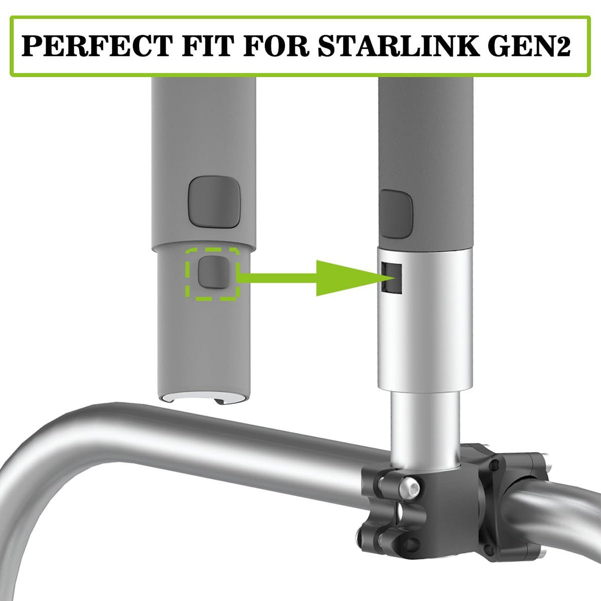 Alloy Starlink Mount with Pipe Adapter for Starlink Gen 2 - OrbiMars