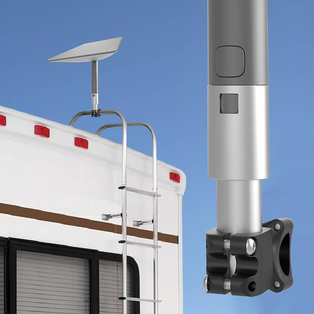Alloy Starlink Mount with Pipe Adapter for Starlink Gen 2 - OrbiMars
