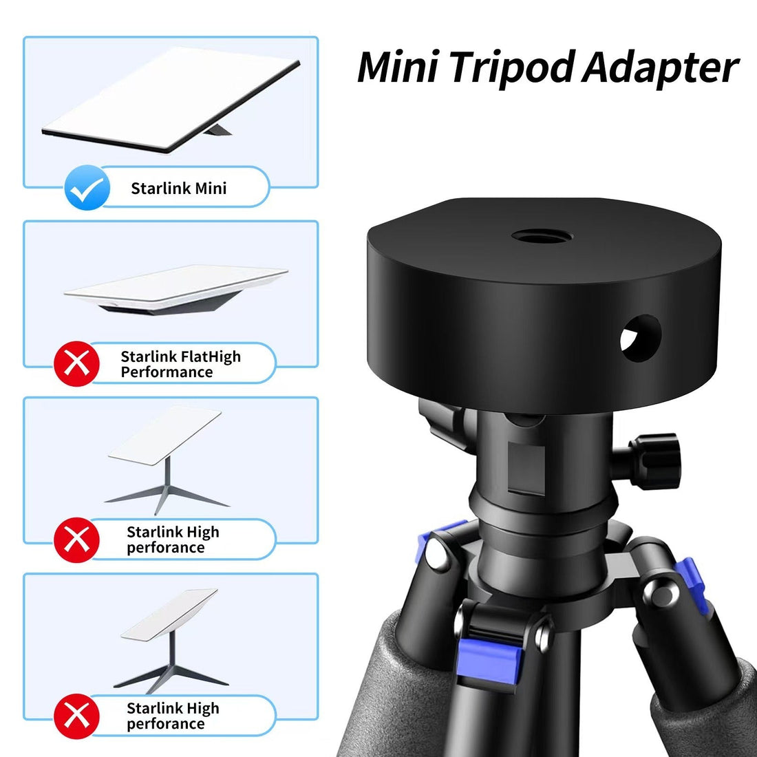 Aluminum Alloy Tripod Ball Head Adapter for Starlink Mini4 - OrbiMars