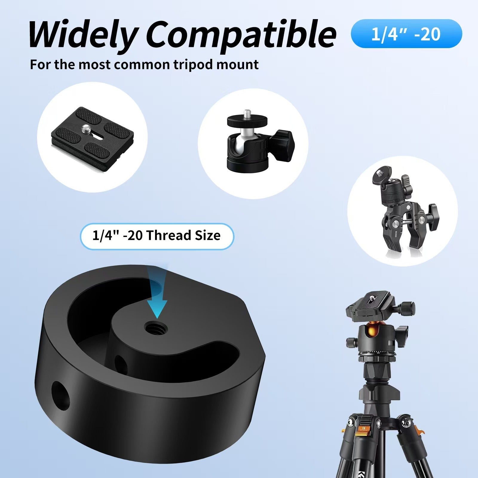 Aluminum Alloy Tripod Ball Head Adapter for Starlink Mini4 - OrbiMars