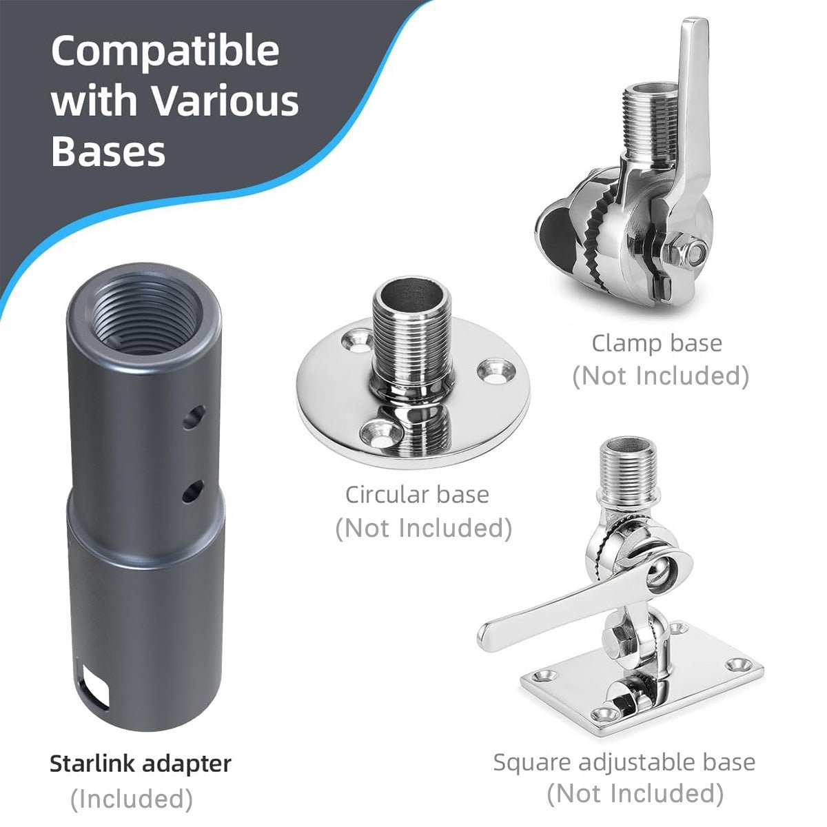 Aluminum Pipe Mount Adapter for Starlink Gen 2 Dish - OrbiMars