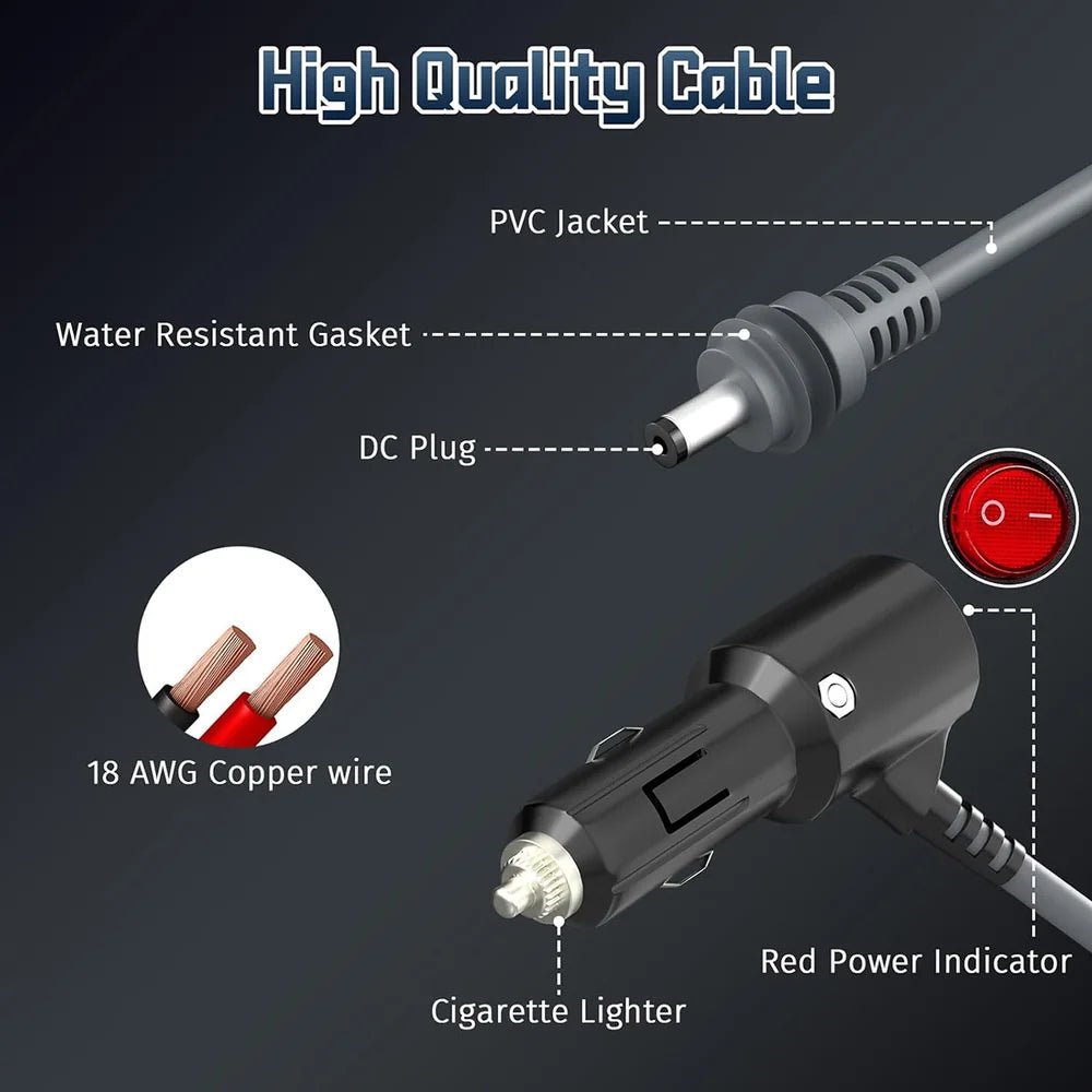Car Cigarette Lighter DC Power Cable with Switch for Starlink Mini - OrbiMars