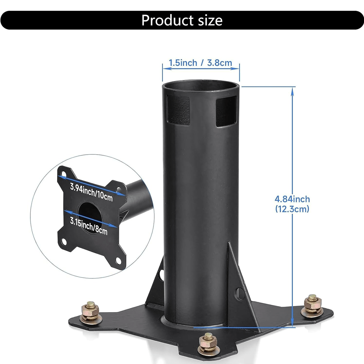 Heavy - Duty Carbon Steel Roof Mount for Starlink Gen 2 Dish - OrbiMars