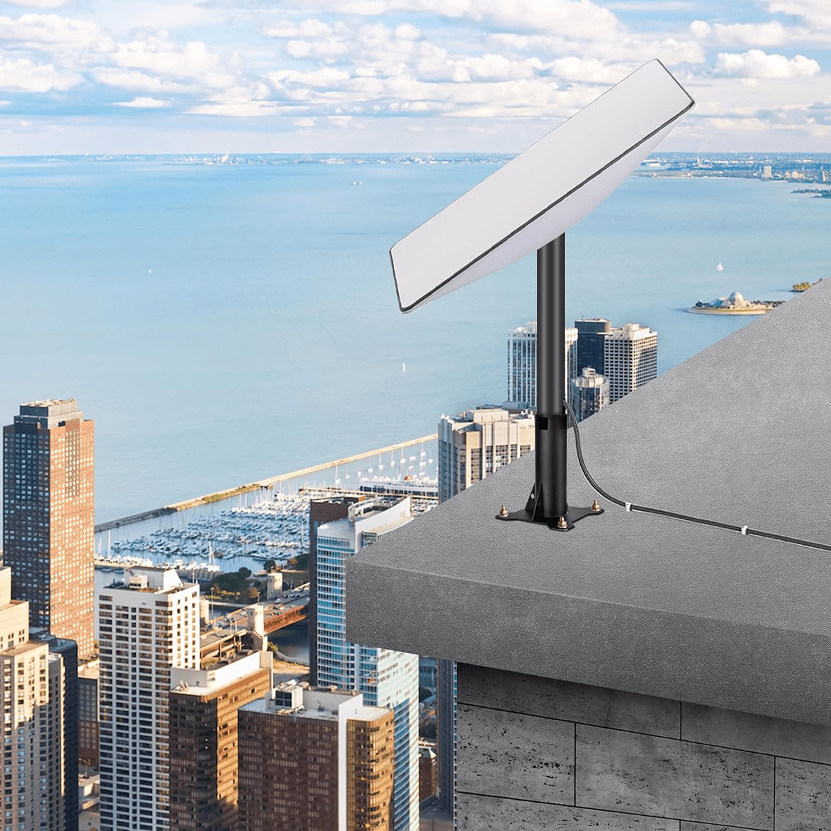 Heavy - Duty Carbon Steel Roof Mount for Starlink Gen 2 Dish - OrbiMars