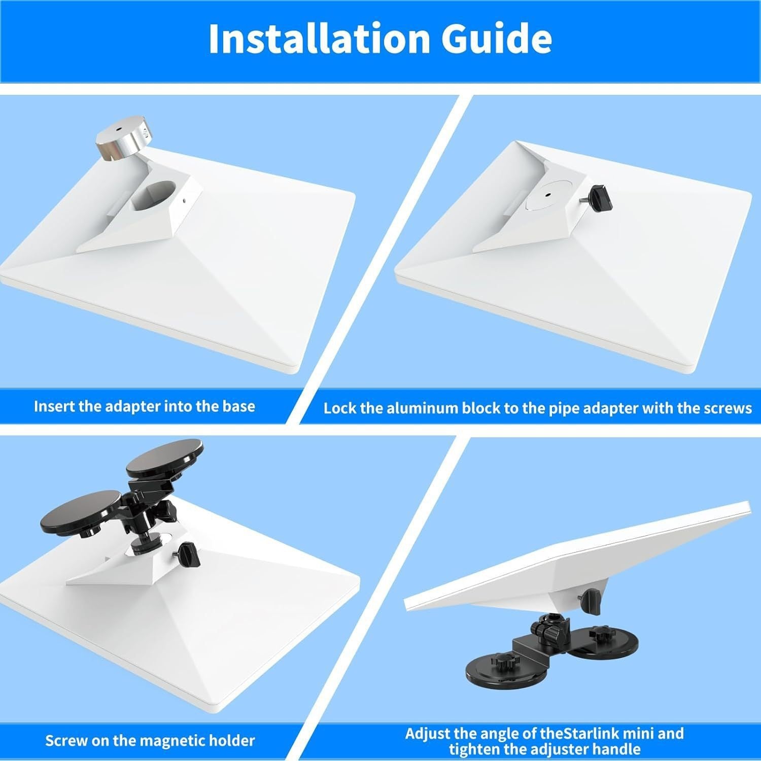 Magnetic Adjustable Mount for Starlink Mini - OrbiMars