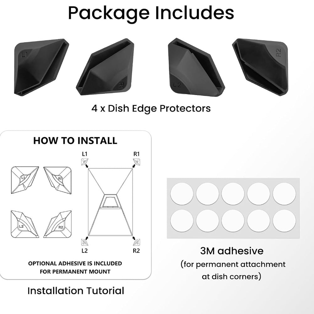 Protective Stand Pads Flat Mount for Starlink Gen 3 Dish (4 Pack) - OrbiMars