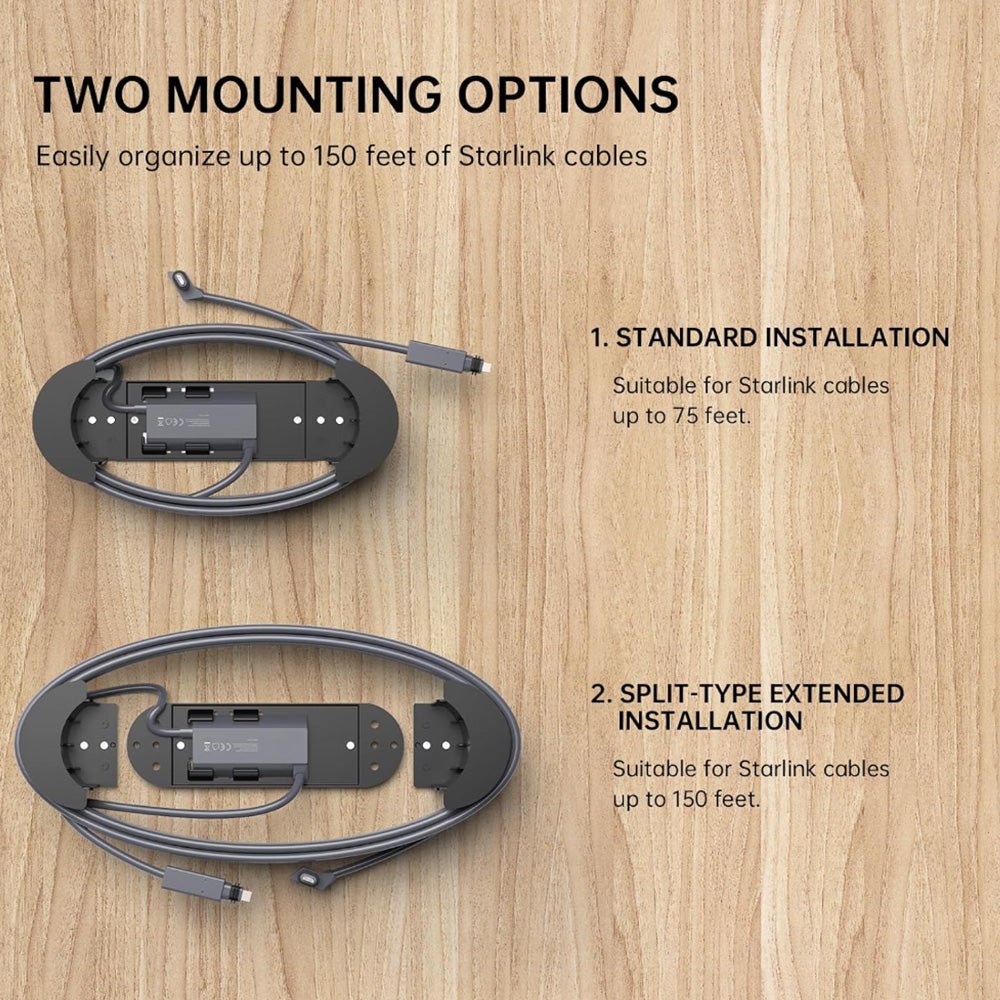 Starlink Ethernet Cable Organizer Caddy Mount for Gen 3 & 2 - OrbiMars