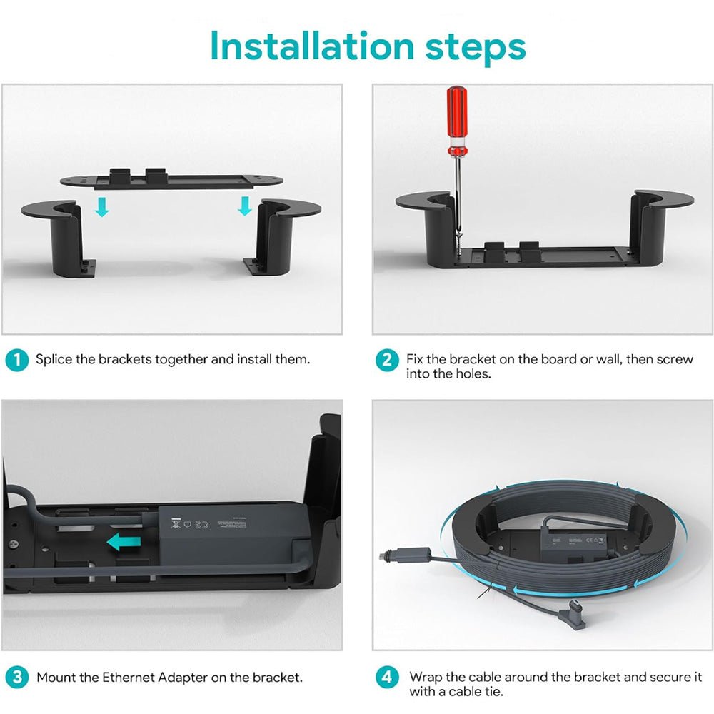 Starlink Ethernet Cable Organizer Caddy Mount for Gen 3 & 2 - OrbiMars