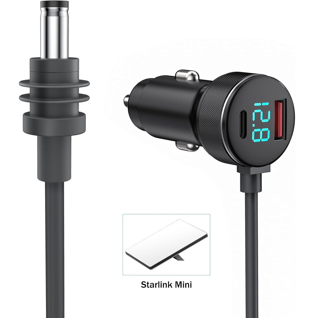 Starlink Mini Car Charger with Digital Display | 100W Type - C Power Cord - OrbiMars