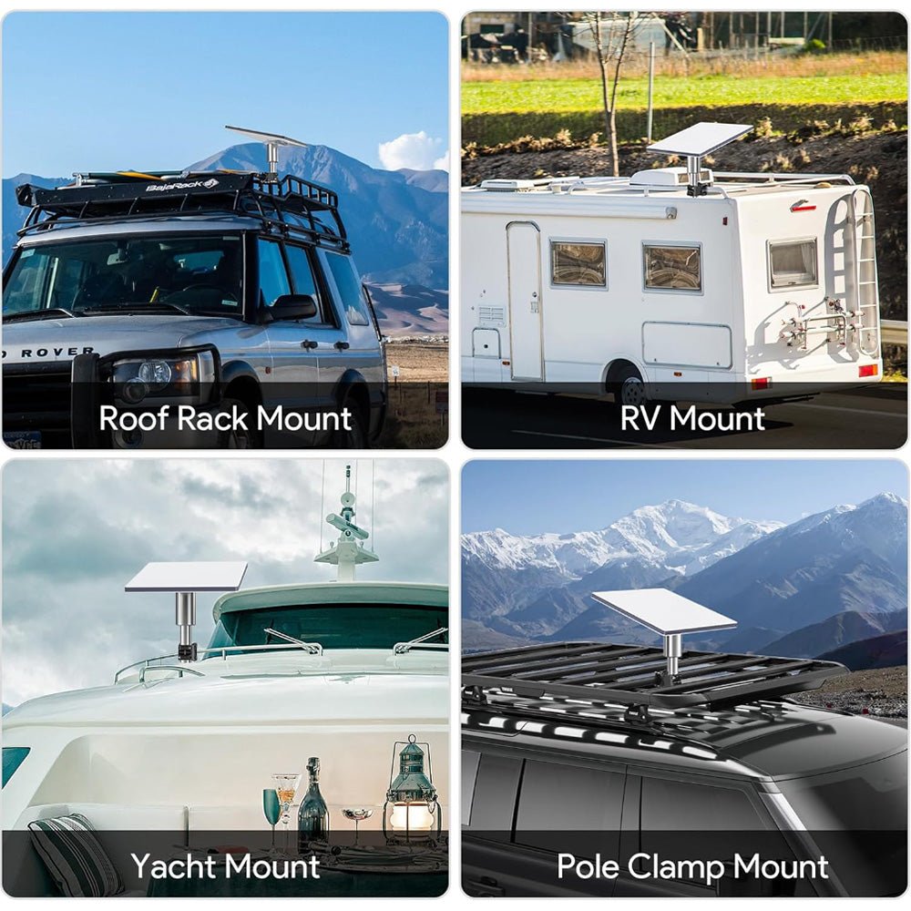 Starlink Mini Roof Rack Mount for Round Tubes | Secure & Weatherproof - OrbiMars