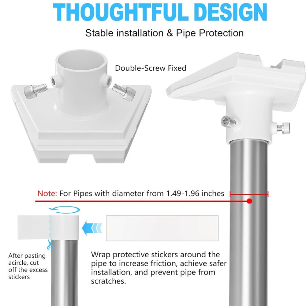 Starlink Pole Mount Adapter for Gen 3 Dish | Durable Pipe Mount Kit - OrbiMars