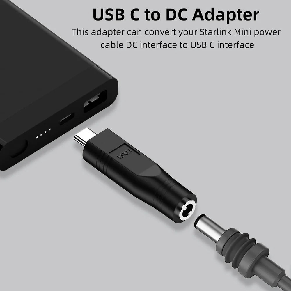USB - C Male to DC Female Power Cable Adapter for Starlink Mini - OrbiMars